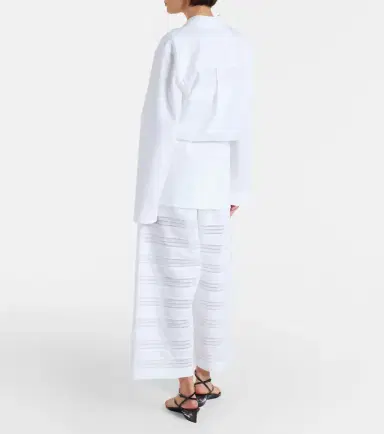 Alaïa Alaïa Cotton poplin wide-leg culottes | Thumbnail 4 Alaïa Alaïa Cotton poplin wide-leg culottes | Thumbnail 4