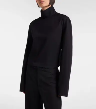 Gucci Cotton-blend poplin turtleneck top | Thumbnail 3 Gucci Cotton-blend poplin turtleneck top | Thumbnail 3
