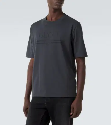 Gucci Logo cotton-blend jersey T-shirt | Thumbnail 4 Gucci Logo cotton-blend jersey T-shirt | Thumbnail 4