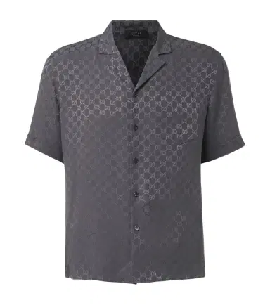 Gucci GG silk jacquard bowling shirt | Thumbnail 1 Gucci GG silk jacquard bowling shirt | Thumbnail 1