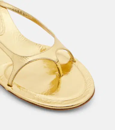 Acne Studios Metallic leather thong sandals | Thumbnail 4 Acne Studios Metallic leather thong sandals | Thumbnail 4