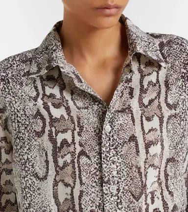 Balenciaga Snake-print silk shirt | Thumbnail 4 Balenciaga Snake-print silk shirt | Thumbnail 4