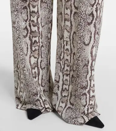 Balenciaga Snake-print silk palazzo pants | Thumbnail 2 Balenciaga Snake-print silk palazzo pants | Thumbnail 2