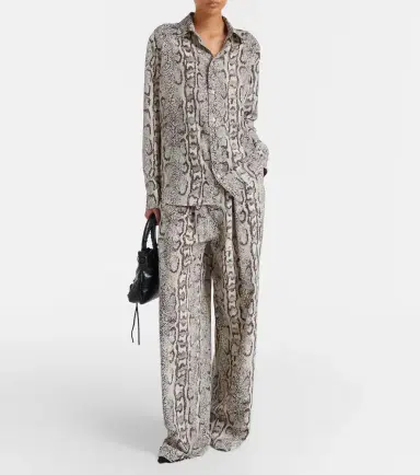 Balenciaga Snake-print silk palazzo pants | Thumbnail 6 Balenciaga Snake-print silk palazzo pants | Thumbnail 6