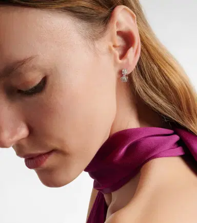 Ileana Makri Blossom Daisy Duo 18kt white gold earrings with diamonds | Thumbnail 2 Ileana Makri Blossom Daisy Duo 18kt white gold earrings with diamonds | Thumbnail 2