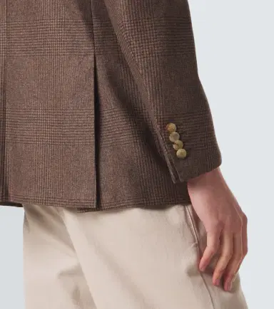 Kiton Prince of Wales check virgin wool blazer | Thumbnail 4 Kiton Prince of Wales check virgin wool blazer | Thumbnail 4