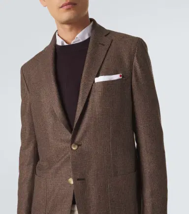 Kiton Prince of Wales check virgin wool blazer | Thumbnail 5 Kiton Prince of Wales check virgin wool blazer | Thumbnail 5
