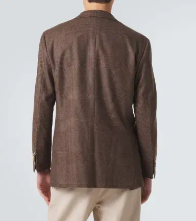 Kiton Prince of Wales check virgin wool blazer | Thumbnail 6 Kiton Prince of Wales check virgin wool blazer | Thumbnail 6