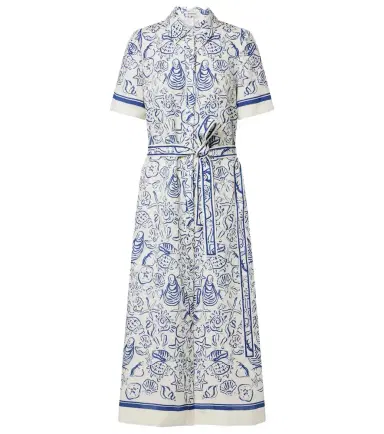 Simkhai Audria printed linen-blend shirt dress | Thumbnail 1 Simkhai Audria printed linen-blend shirt dress | Thumbnail 1