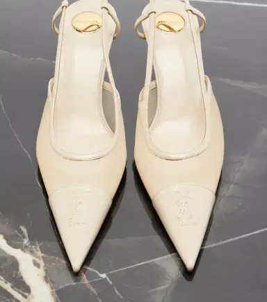 Saint Laurent Renée mesh and leather slingback pumps | Thumbnail 2 Saint Laurent Renée mesh and leather slingback pumps | Thumbnail 2