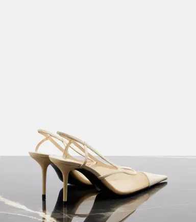 Saint Laurent Renée mesh and leather slingback pumps | Thumbnail 4 Saint Laurent Renée mesh and leather slingback pumps | Thumbnail 4