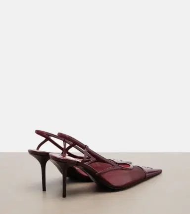 Saint Laurent Renée leather-trimmed mesh slingback pumps | Thumbnail 2 Saint Laurent Renée leather-trimmed mesh slingback pumps | Thumbnail 2