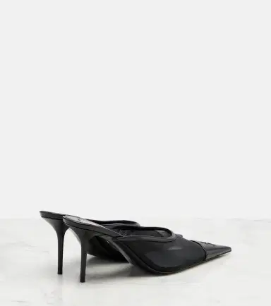 Saint Laurent Renée mesh and leather mules | Thumbnail 3 Saint Laurent Renée mesh and leather mules | Thumbnail 3