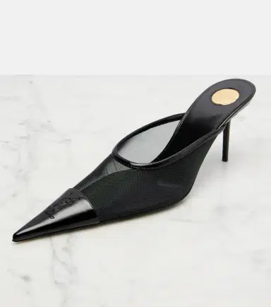Saint Laurent Renée mesh and leather mules | Thumbnail 4 Saint Laurent Renée mesh and leather mules | Thumbnail 4
