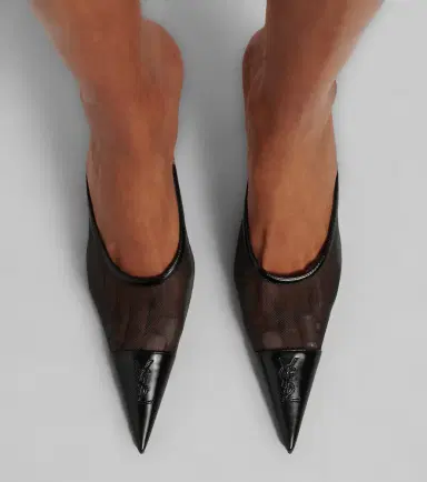 Saint Laurent Renée mesh and leather mules | Thumbnail 5 Saint Laurent Renée mesh and leather mules | Thumbnail 5