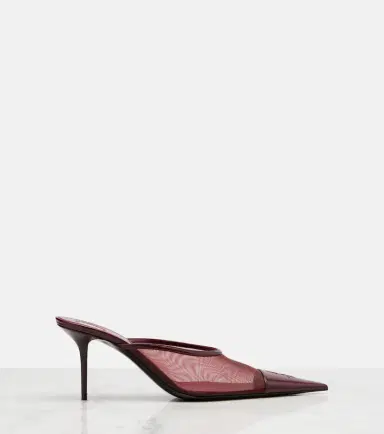 Saint Laurent Renée mesh and leather mules | Thumbnail 3 Saint Laurent Renée mesh and leather mules | Thumbnail 3