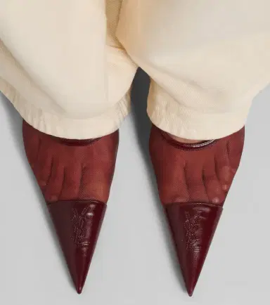 Saint Laurent Renée mesh and leather mules | Thumbnail 6 Saint Laurent Renée mesh and leather mules | Thumbnail 6