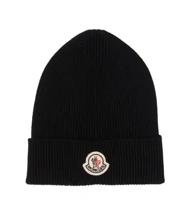 Moncler Ribbed-knit virgin wool beanie | Thumbnail 1 Moncler Ribbed-knit virgin wool beanie | Thumbnail 1