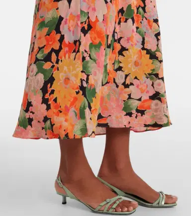 Rixo Cathy floral crêpe midi dress | Thumbnail 6 Rixo Cathy floral crêpe midi dress | Thumbnail 6