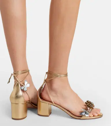 Aquazzura Papillon appliqué metallic leather sandals | Thumbnail 6 Aquazzura Papillon appliqué metallic leather sandals | Thumbnail 6