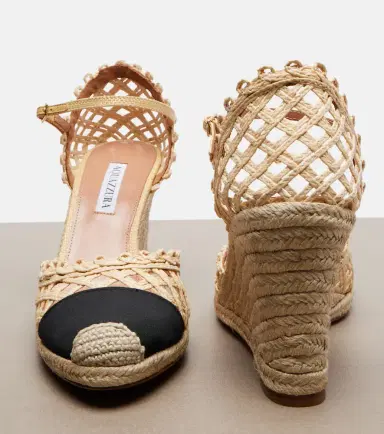 Aquazzura Sunburst raffia espadrille wedges | Thumbnail 3 Aquazzura Sunburst raffia espadrille wedges | Thumbnail 3