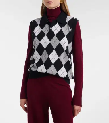 Lisa Yang Anwen argyle cashmere sweater vest | Thumbnail 5 Lisa Yang Anwen argyle cashmere sweater vest | Thumbnail 5