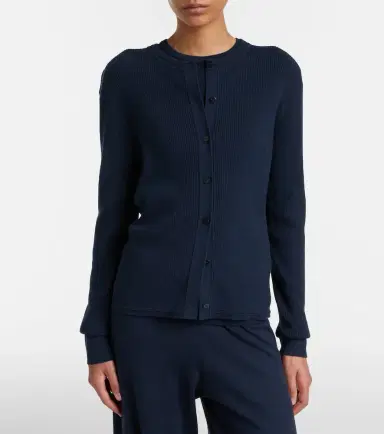Lisa Yang Abeena ribbed-knit cotton and cashmere cardigan | Thumbnail 2 Lisa Yang Abeena ribbed-knit cotton and cashmere cardigan | Thumbnail 2