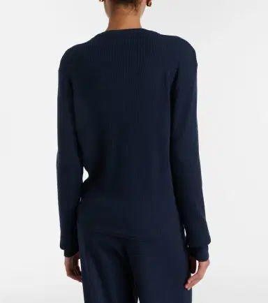 Lisa Yang Abeena ribbed-knit cotton and cashmere cardigan | Thumbnail 4 Lisa Yang Abeena ribbed-knit cotton and cashmere cardigan | Thumbnail 4