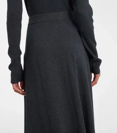 Lisa Yang Adrienne cotton and cashmere midi skirt | Thumbnail 3 Lisa Yang Adrienne cotton and cashmere midi skirt | Thumbnail 3