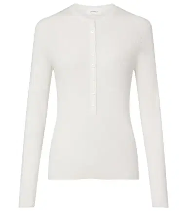 Lisa Yang Airi ribbed-knit cotton and cashmere Henley shirt | Thumbnail 1 Lisa Yang Airi ribbed-knit cotton and cashmere Henley shirt | Thumbnail 1