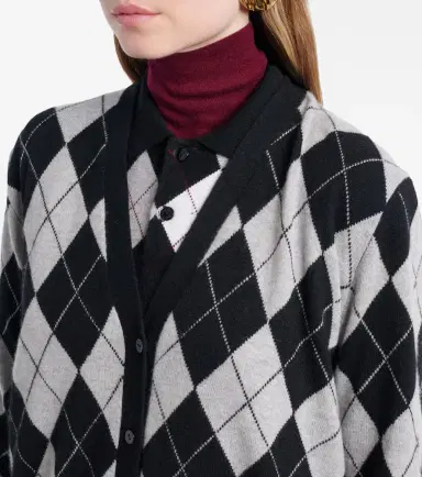 Lisa Yang Raelyn argyle cashmere cardigan | Thumbnail 5 Lisa Yang Raelyn argyle cashmere cardigan | Thumbnail 5
