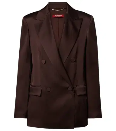 Max Mara Arca double-breasted satin blazer | Thumbnail 1 Max Mara Arca double-breasted satin blazer | Thumbnail 1