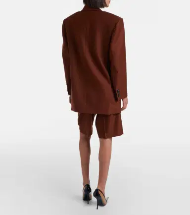 Saint Laurent Pleated cashmere Bermuda shorts | Thumbnail 2 Saint Laurent Pleated cashmere Bermuda shorts | Thumbnail 2