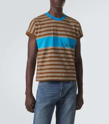 Versace Logo striped cotton T-shirt | Thumbnail 5 Versace Logo striped cotton T-shirt | Thumbnail 5