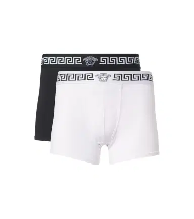 Versace Set of 2 Greca Border cotton-blend boxer briefs | Thumbnail 1 Versace Set of 2 Greca Border cotton-blend boxer briefs | Thumbnail 1