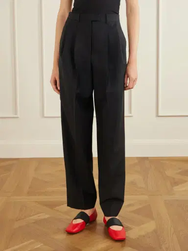 Givenchy Pleated Wool And Mohair-blend Wide-leg Pants | Thumbnail 3 Givenchy Pleated Wool And Mohair-blend Wide-leg Pants | Thumbnail 3