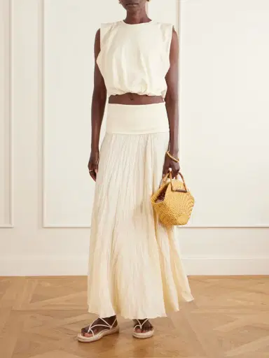 Johanna Ortiz Light And Sound Linen-blend Jersey Maxi Skirt | Thumbnail 2 Johanna Ortiz Light And Sound Linen-blend Jersey Maxi Skirt | Thumbnail 2