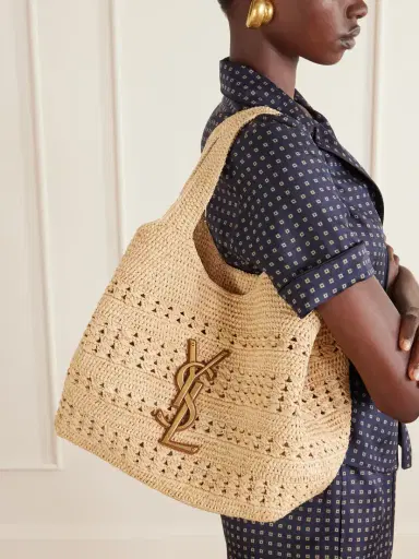 Saint Laurent Icare Medium Logo-appliquéd Raffia Tote | Thumbnail 5 Saint Laurent Icare Medium Logo-appliquéd Raffia Tote | Thumbnail 5