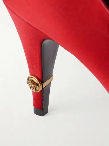 Versace Gianni 90 Logo-detailed Satin Pumps | Thumbnail 5 Versace Gianni 90 Logo-detailed Satin Pumps | Thumbnail 5
