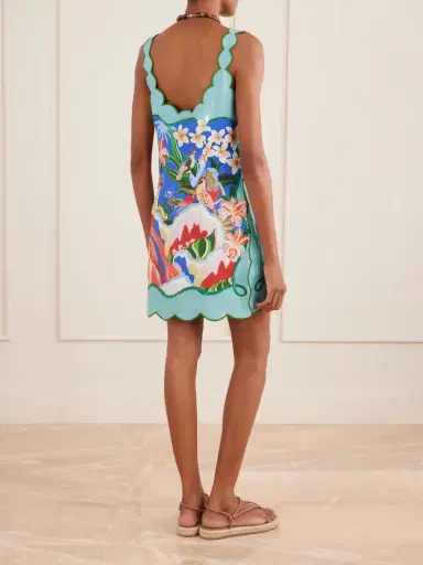 Farm Rio Garden Of Life Floral-print Linen Mini Dress | Thumbnail 3 Farm Rio Garden Of Life Floral-print Linen Mini Dress | Thumbnail 3