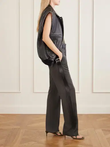 Acne Studios Puja Coated Herringbone Degradé Straight-leg Pants | Thumbnail 2 Acne Studios Puja Coated Herringbone Degradé Straight-leg Pants | Thumbnail 2