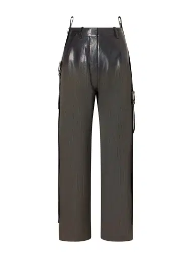 Acne Studios Puja Coated Herringbone Degradé Straight-leg Pants | Thumbnail 1 Acne Studios Puja Coated Herringbone Degradé Straight-leg Pants | Thumbnail 1