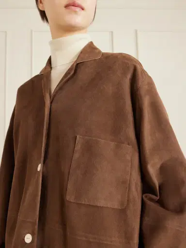 The Row Janine Suede Shirt | Thumbnail 4 The Row Janine Suede Shirt | Thumbnail 4