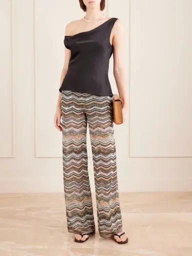 Missoni Striped Metallic Crochet-knit Wide-leg Pants | Thumbnail 2 Missoni Striped Metallic Crochet-knit Wide-leg Pants | Thumbnail 2
