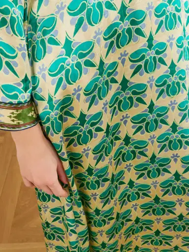 Emporio Sirenuse Jenna Jewelry Mare Printed Silk-satin Midi Dress | Thumbnail 4 Emporio Sirenuse Jenna Jewelry Mare Printed Silk-satin Midi Dress | Thumbnail 4