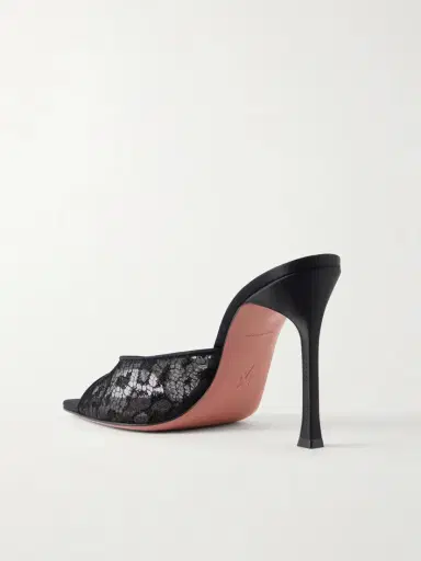 Amina Muaddi Alexa 105 Lace Mules | Thumbnail 3 Amina Muaddi Alexa 105 Lace Mules | Thumbnail 3