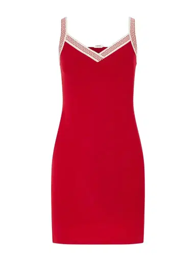 Versace Logo-jacquard Cotton-jersey Mini Dress | Thumbnail 1 Versace Logo-jacquard Cotton-jersey Mini Dress | Thumbnail 1