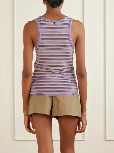 Rabanne Gathered Striped Jersey Tank | Thumbnail 4 Rabanne Gathered Striped Jersey Tank | Thumbnail 4