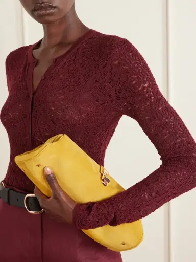 Gabriela Hearst Paola Embellished Suede Clutch | Thumbnail 2 Gabriela Hearst Paola Embellished Suede Clutch | Thumbnail 2
