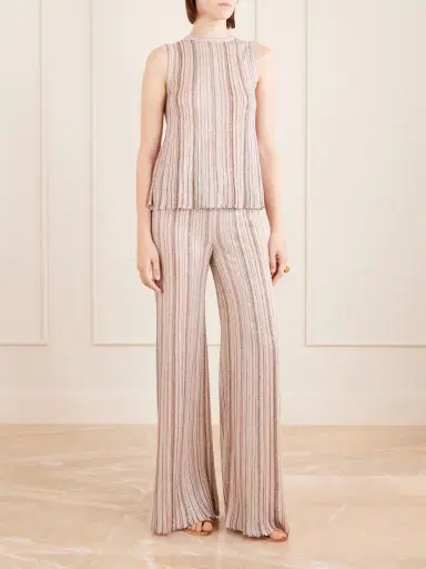 Missoni Striped Metallic Crochet-knit Wide-leg Pants | Thumbnail 2 Missoni Striped Metallic Crochet-knit Wide-leg Pants | Thumbnail 2